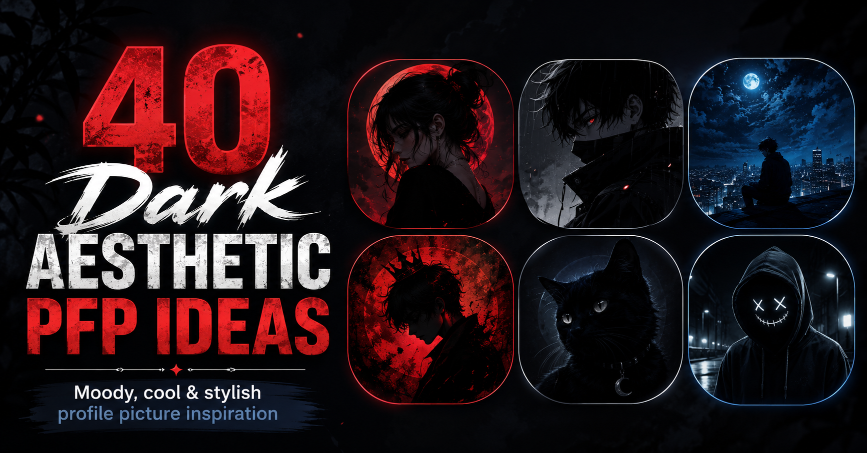 Dark aesthetic PFP ideas showcase