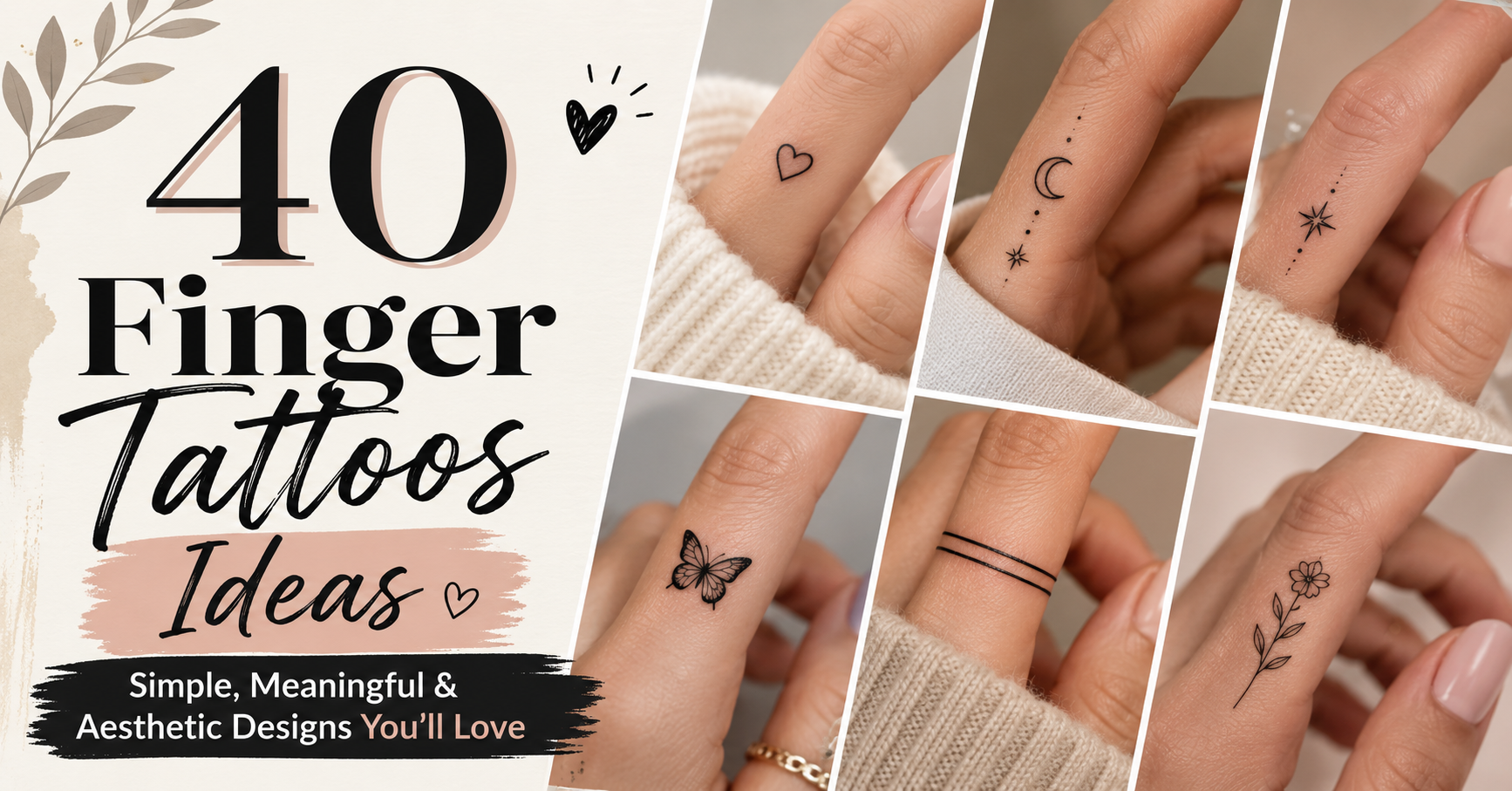 Minimalist finger tattoo ideas for women and men featuring simple, aesthetic, and meaningful designs