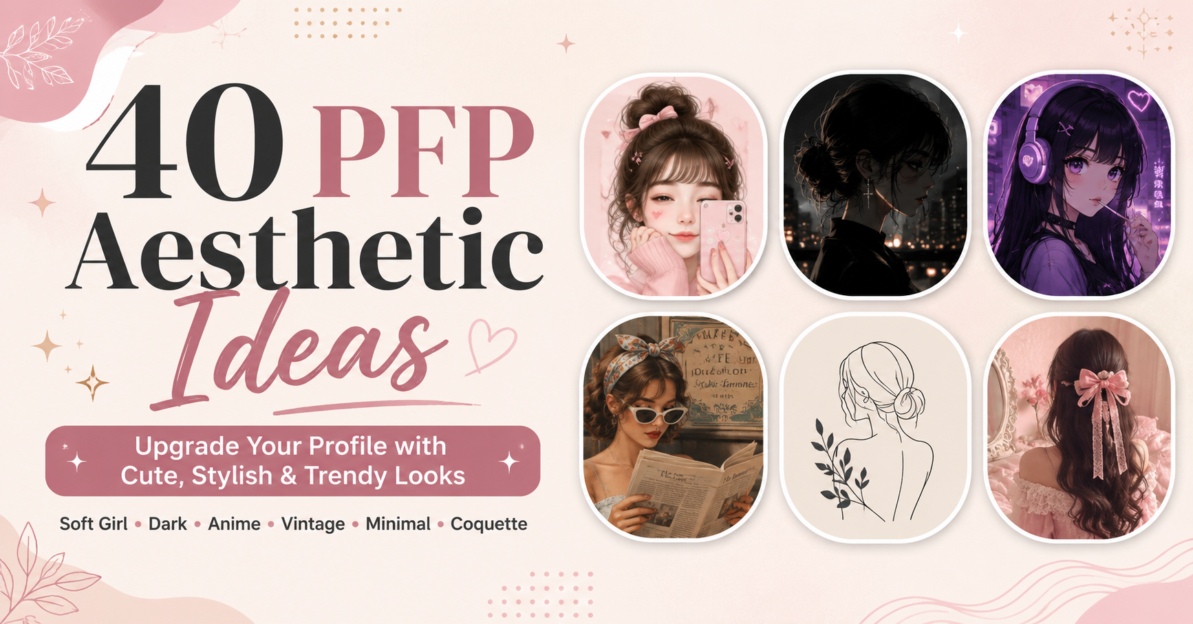 Soft girl pfp aesthetic with pastel pink tones, gentle lighting, and a dreamy close-up portrait style for Instagram and TikTok profiles