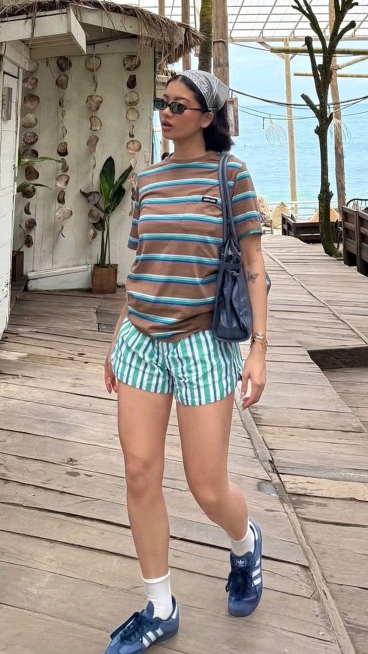Stripes and Comfort: The Quintessential Road Trip Duo