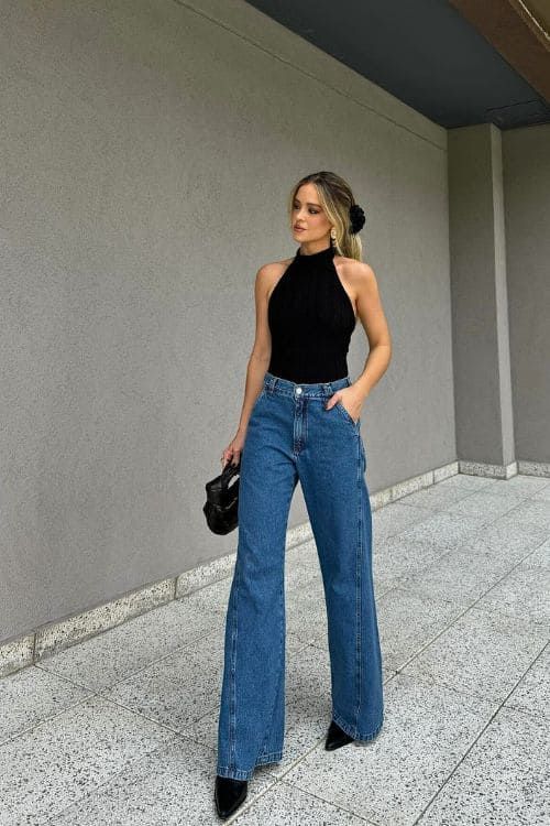36. Effortlessly Chic: High-Waisted Denim for Spring