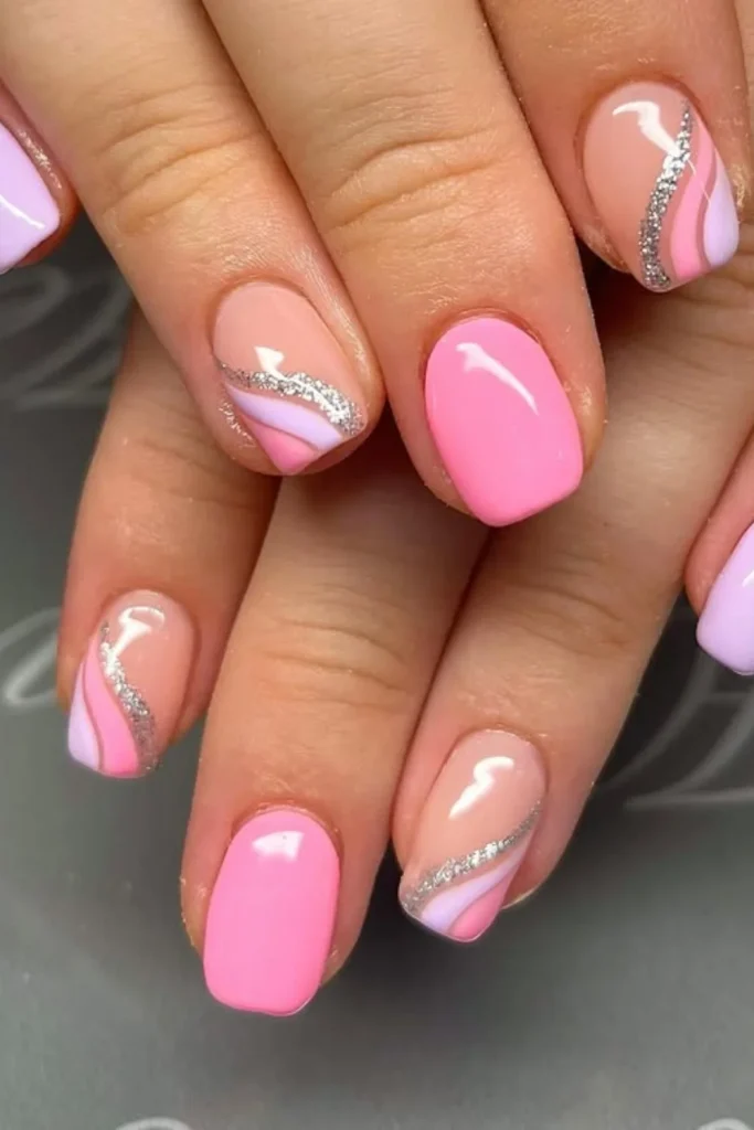 Soft Pink Swirls