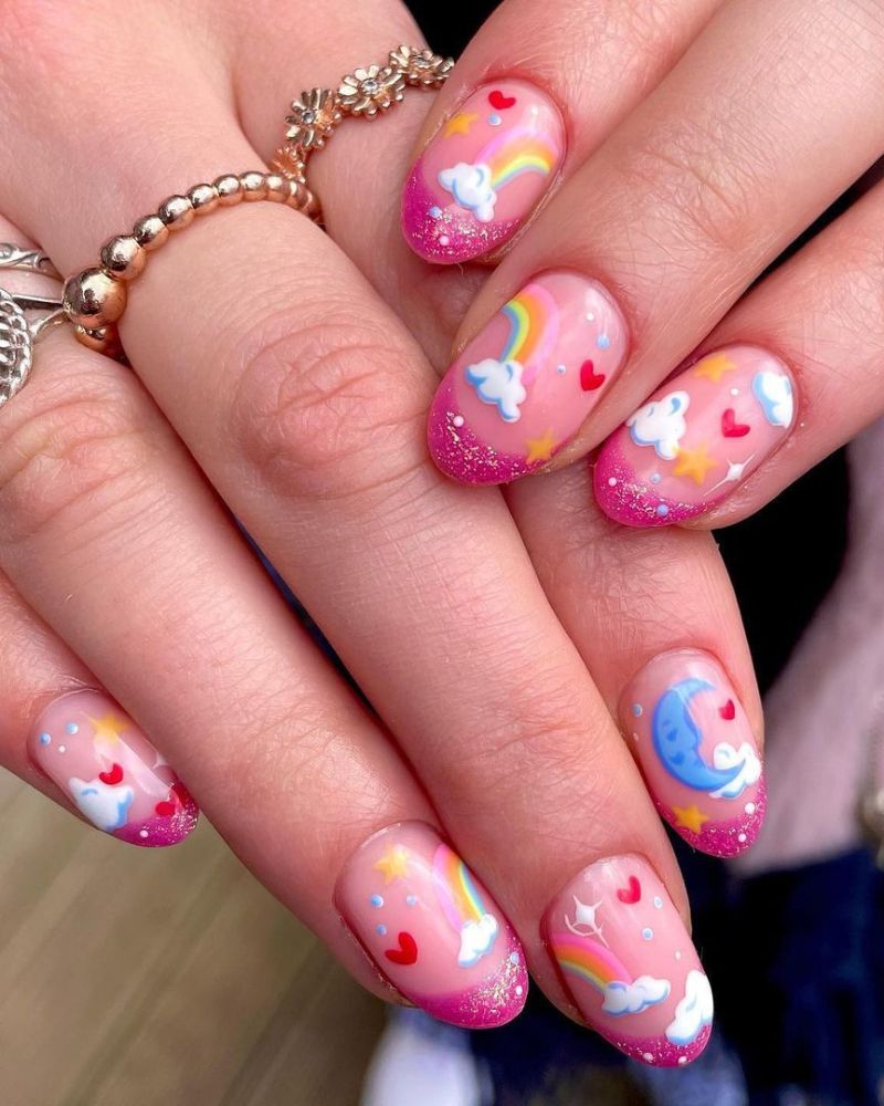 psychedelic pink glitter