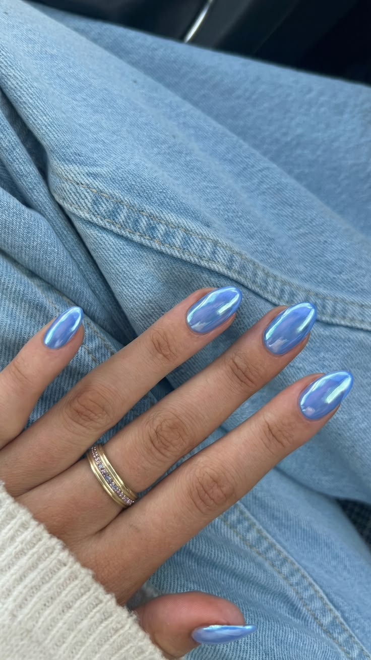 Iridescent Chrome Nails