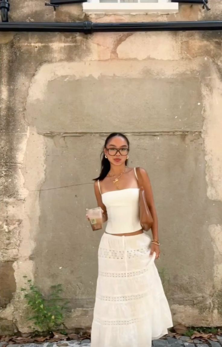 19. Embrace Effortless Elegance with a White Spring Ensemble
