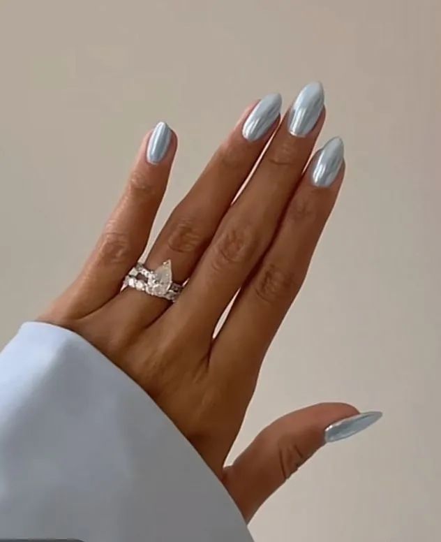 Iridescent Sky-Blue Chrome