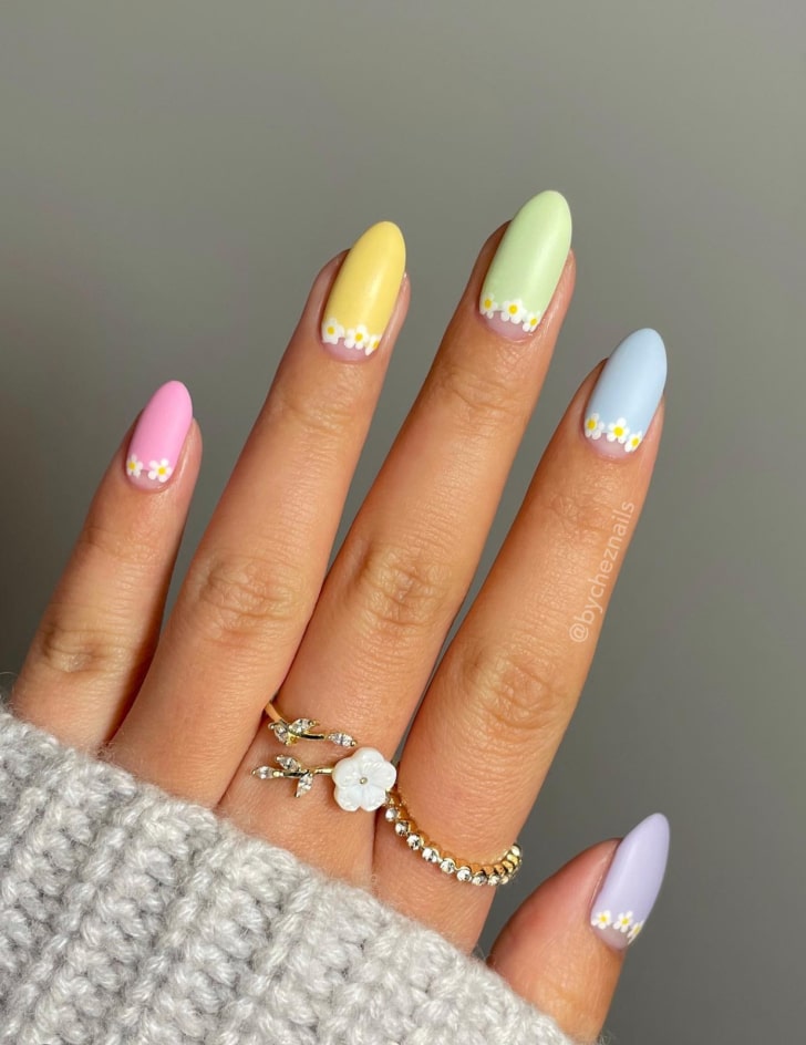 Pastel Skittle Spring Nails