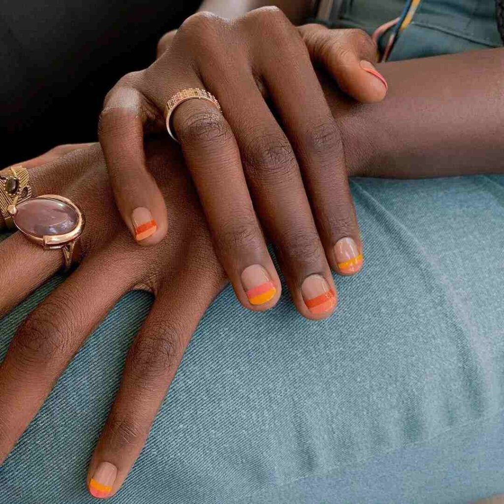 Double French manicure