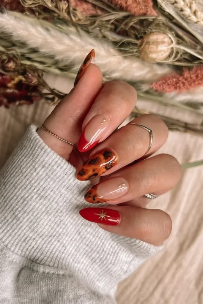 Warm Fall Accent Nails