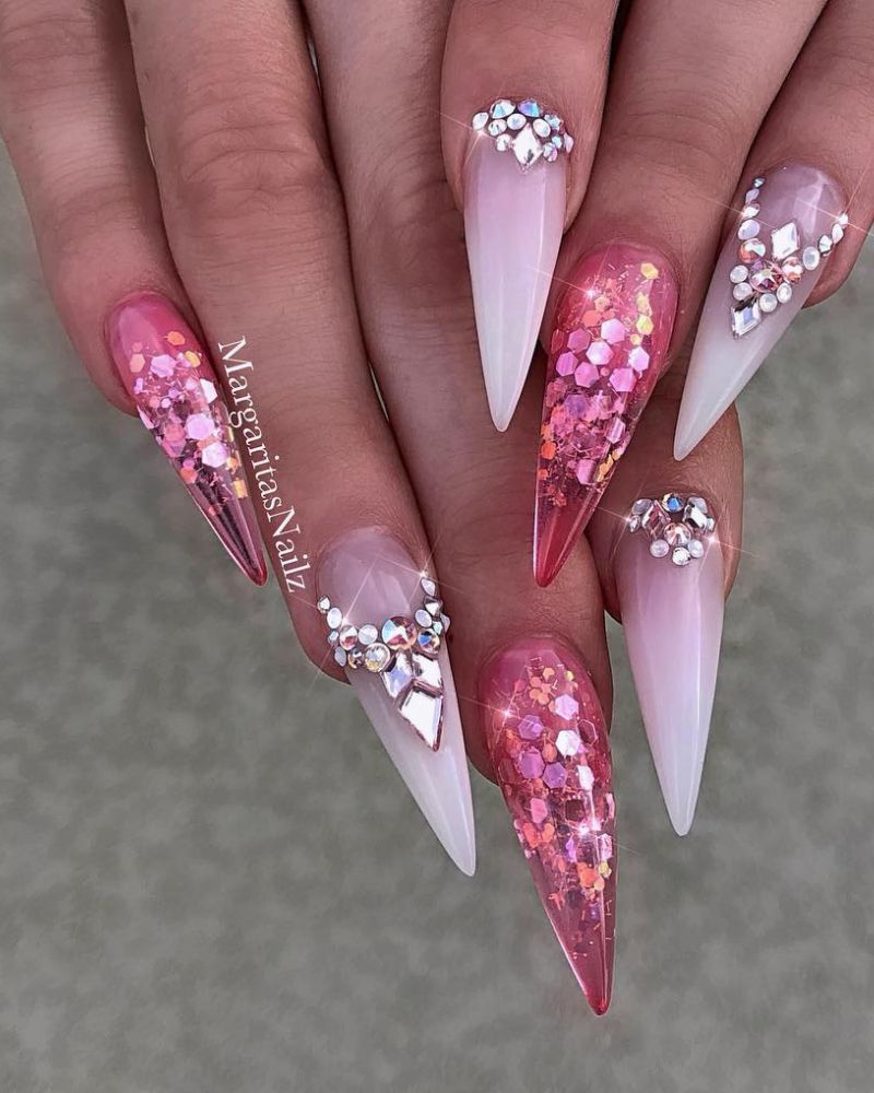 precious pink with gems