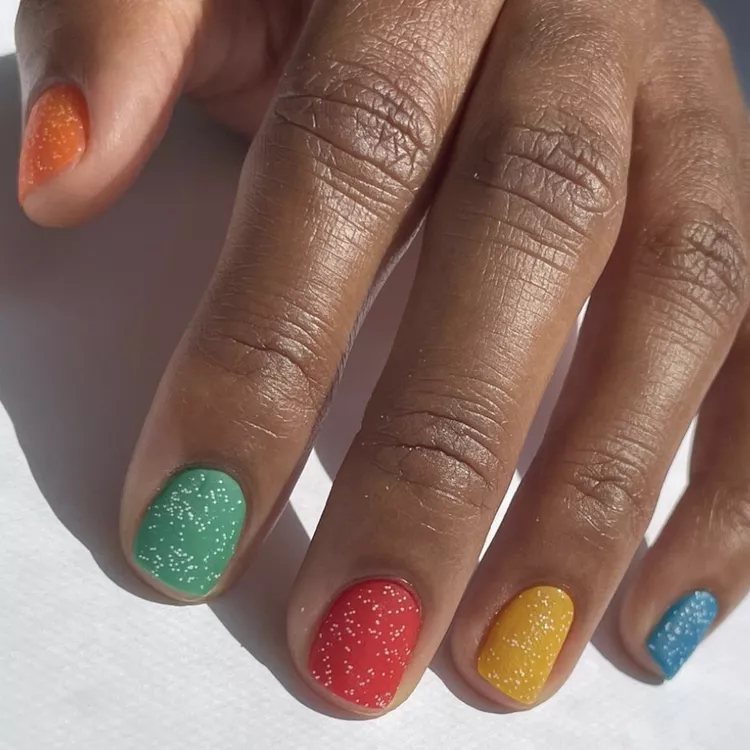 Primary Colors with Confetti Overlay