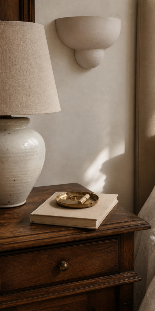 Vintage wooden nightstand