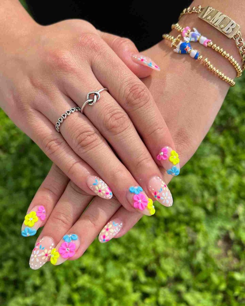 3D Bloom Art Spring Nails