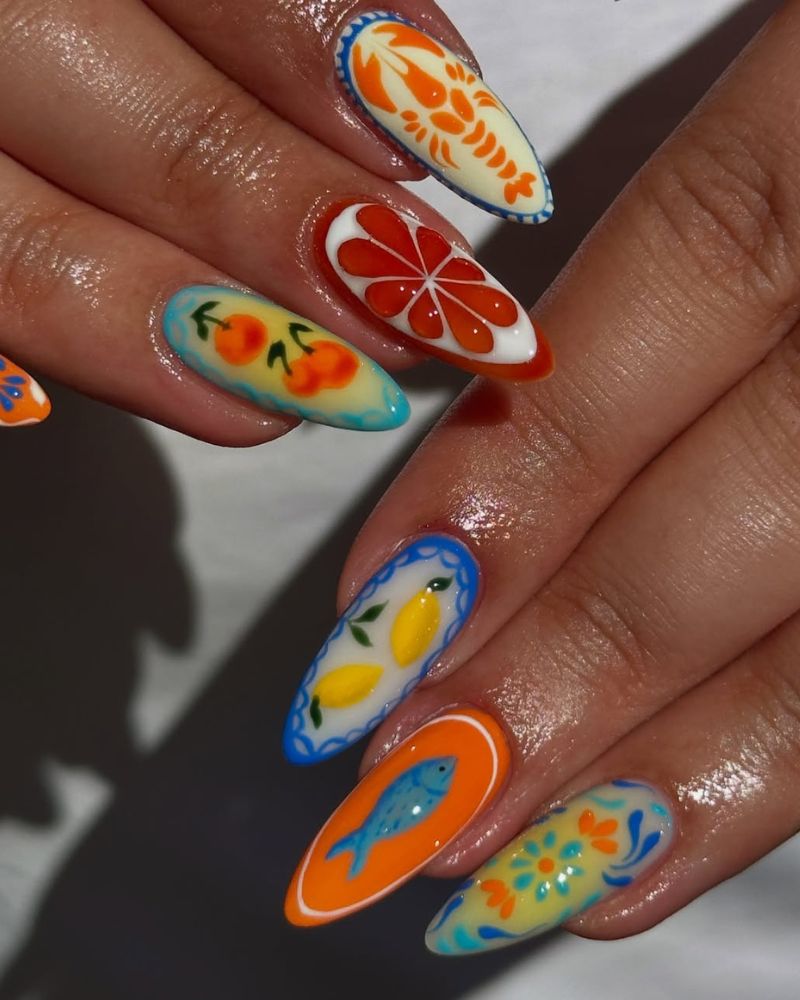 mediterranean nails for summer manicure