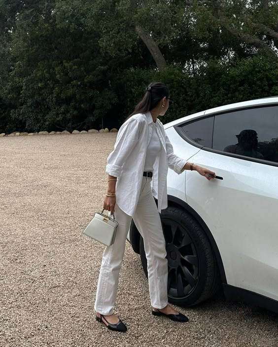 8. Effortless Elegance in Monochrome White