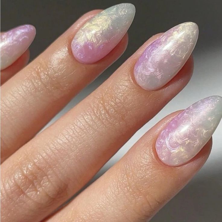 Iridescent Shell-Like Pastel Perfection