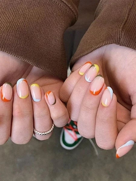 Color Block Nails