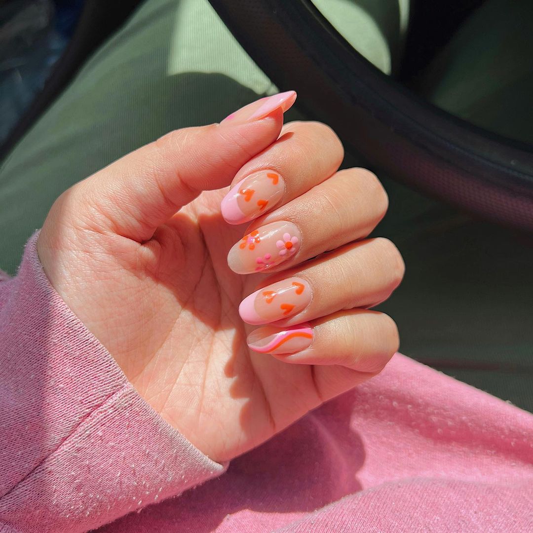 Orange and pink summer combination