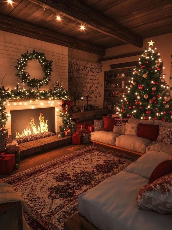 Cozy Christmas Living Room
