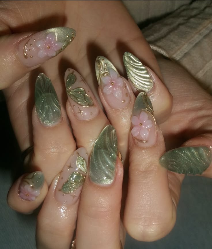 Where Nature Blooms: Sage Green Elegance with Floral Charm