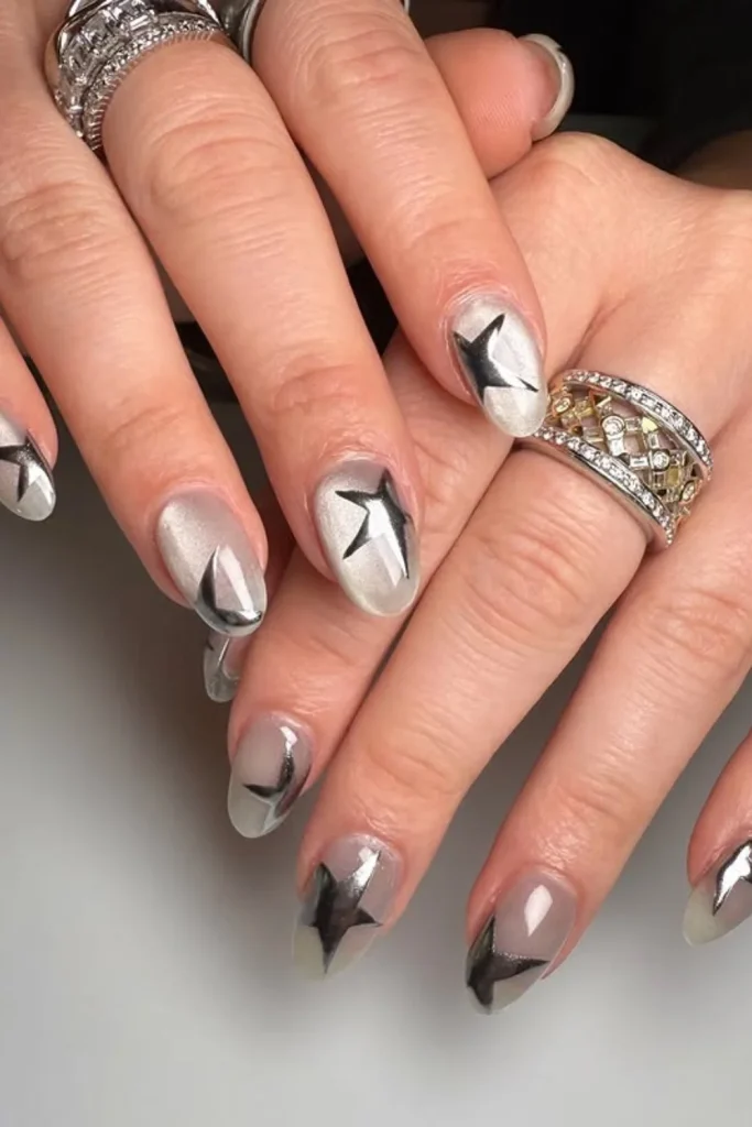 Chrome Silver Stars