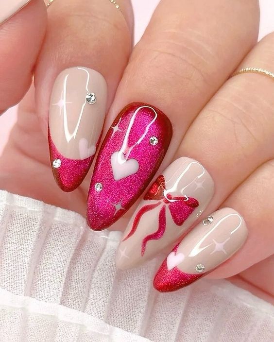 19+ Gorgeous Valentines Nails Ideas to Get You in the Romantic Mood