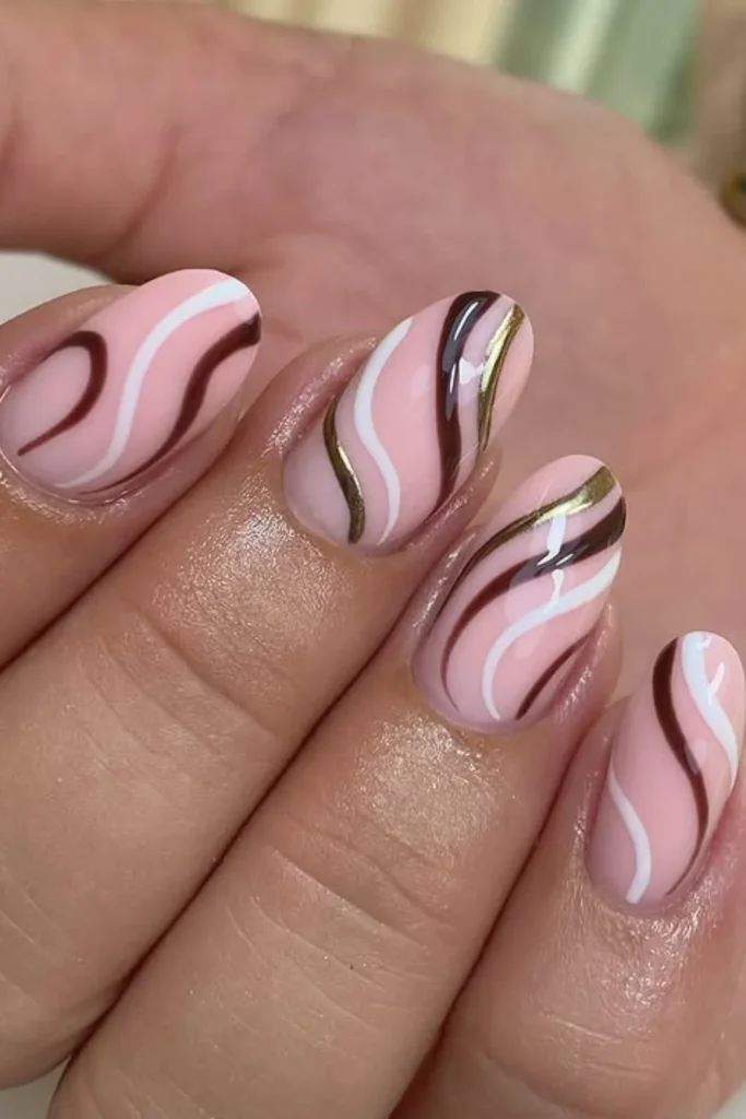 Neutral Brown Swirls