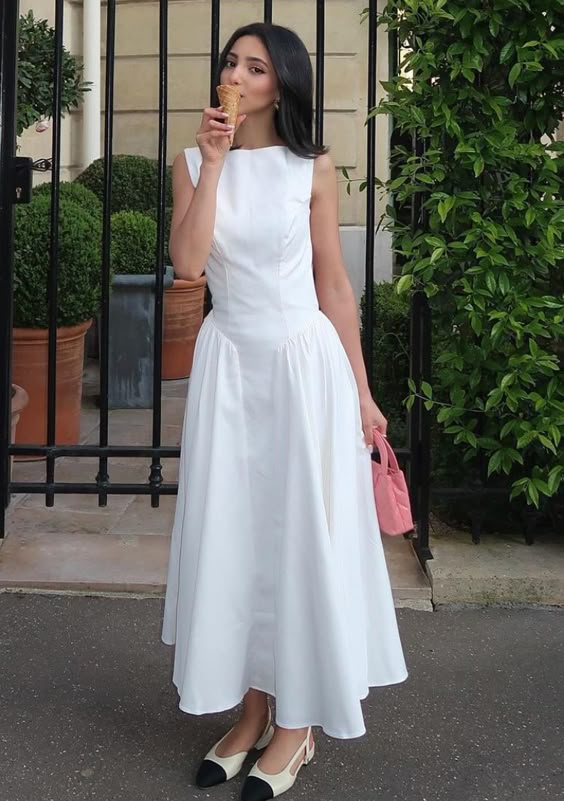 9. Effortless Elegance: A White Dress for Springtime Bliss