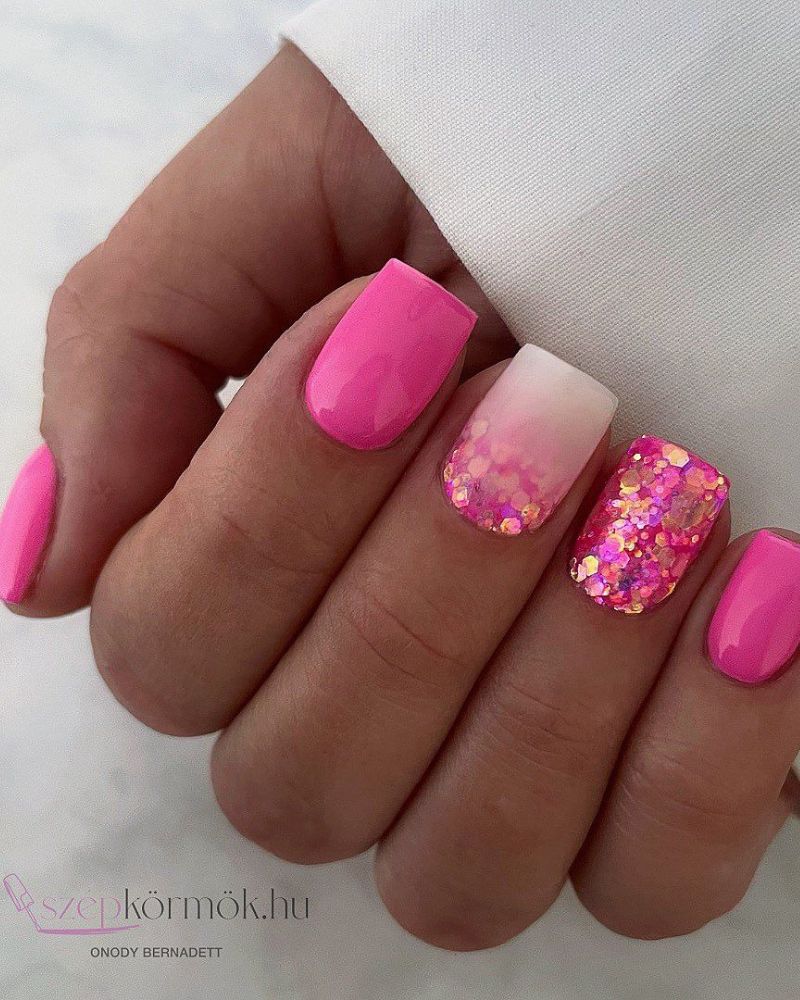 hot pink glitter stiletto
