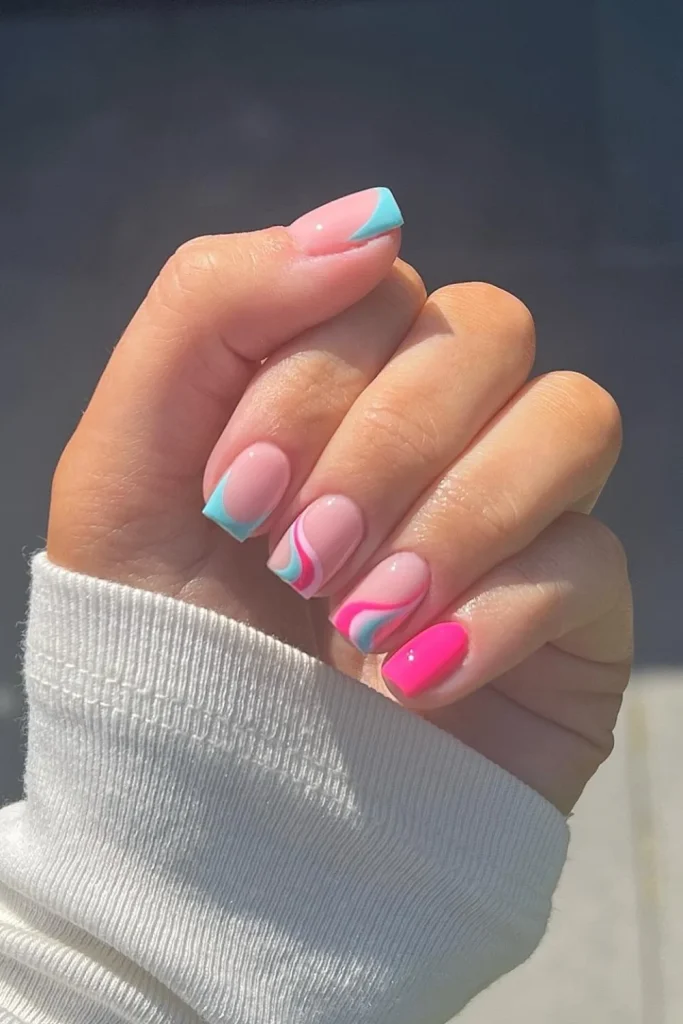 Colorful French Swirls
