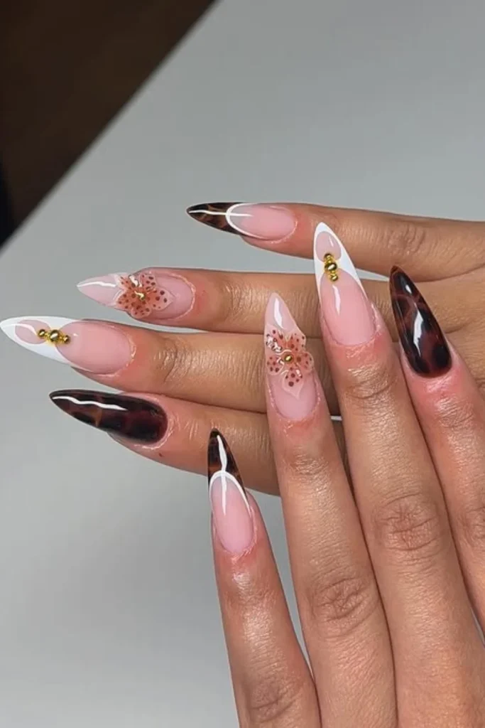 Soft Floral French Nails