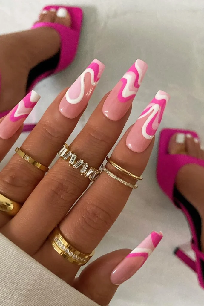 Bold Pink Swirls