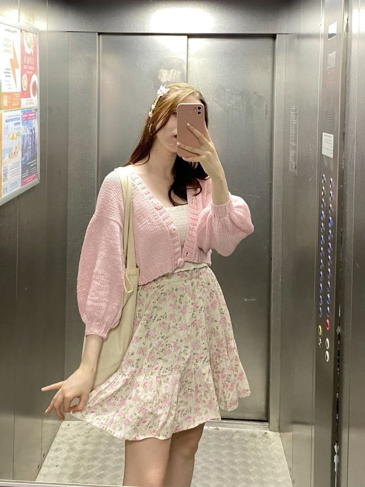 33. Soft Pink Elegance with a Floral Twist