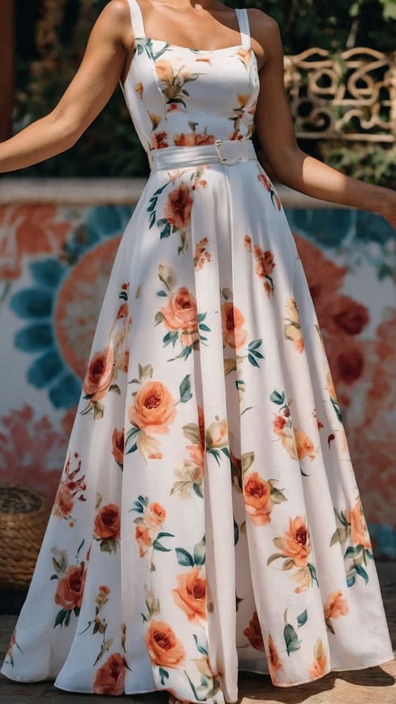 29. Effortless Elegance with a Floral Maxidress