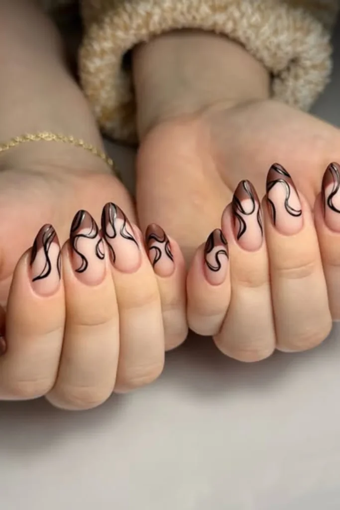 Black Micro-Swirls