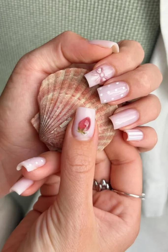 Soft Pink Details Nails