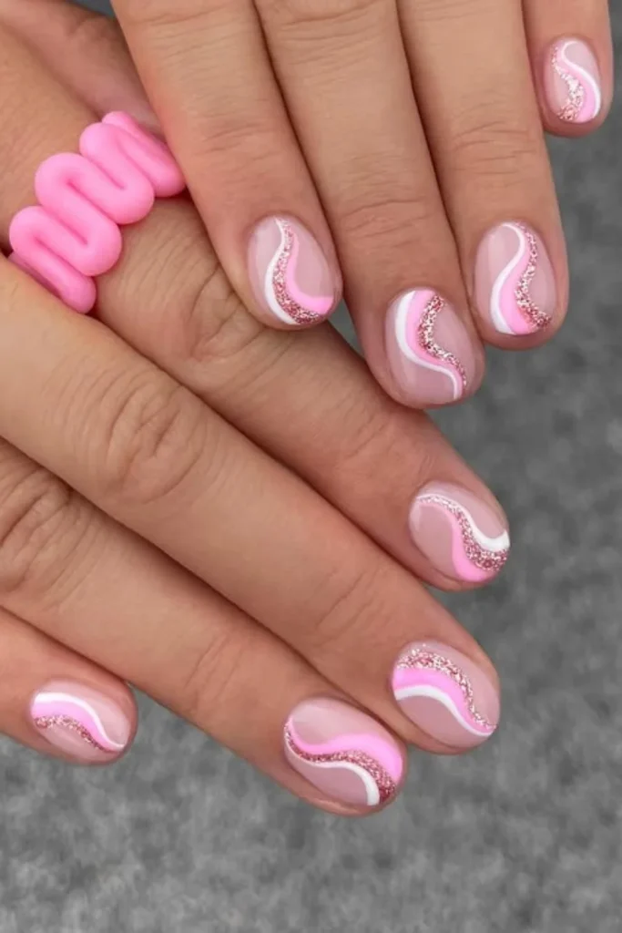 Soft Pink Swirls