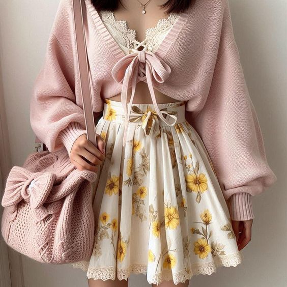 16. Embracing Spring: Soft Pink and Floral Elegance
