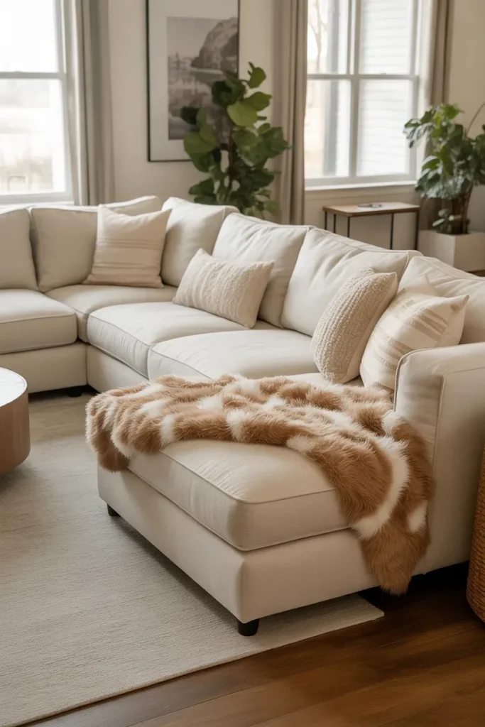 A Plush, Oversized Sectional Sofa