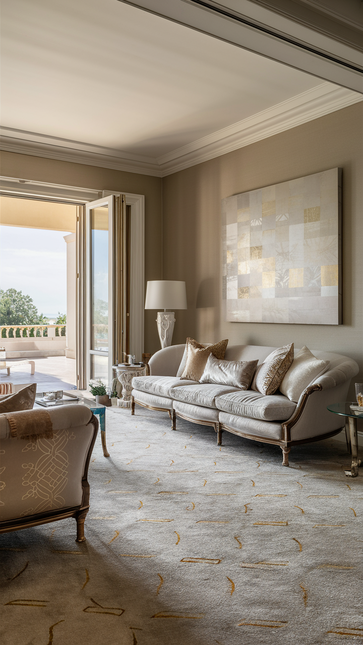 Layered textures in living room