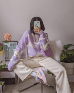 33. "Soft Lavender Dreams: A Pastel Spring Statement"