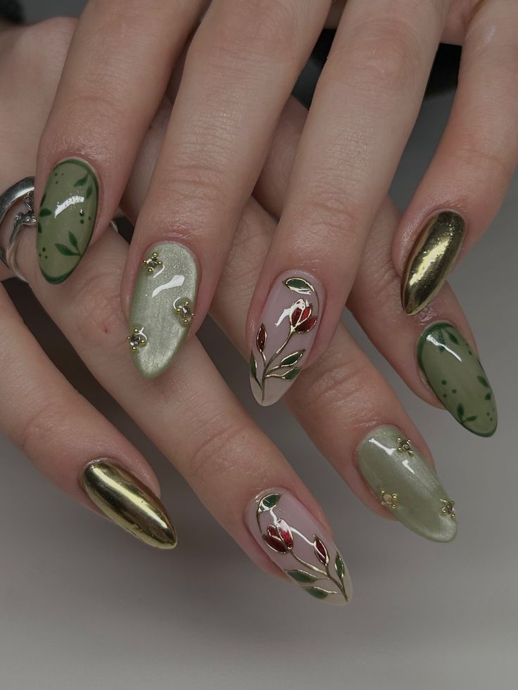 The Harmony of Elegance: Sage Green and Gold Accents