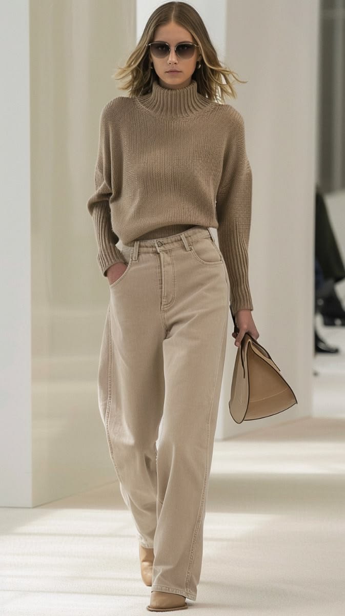 2. "2. Effortless Elegance in Monochromatic Beige"