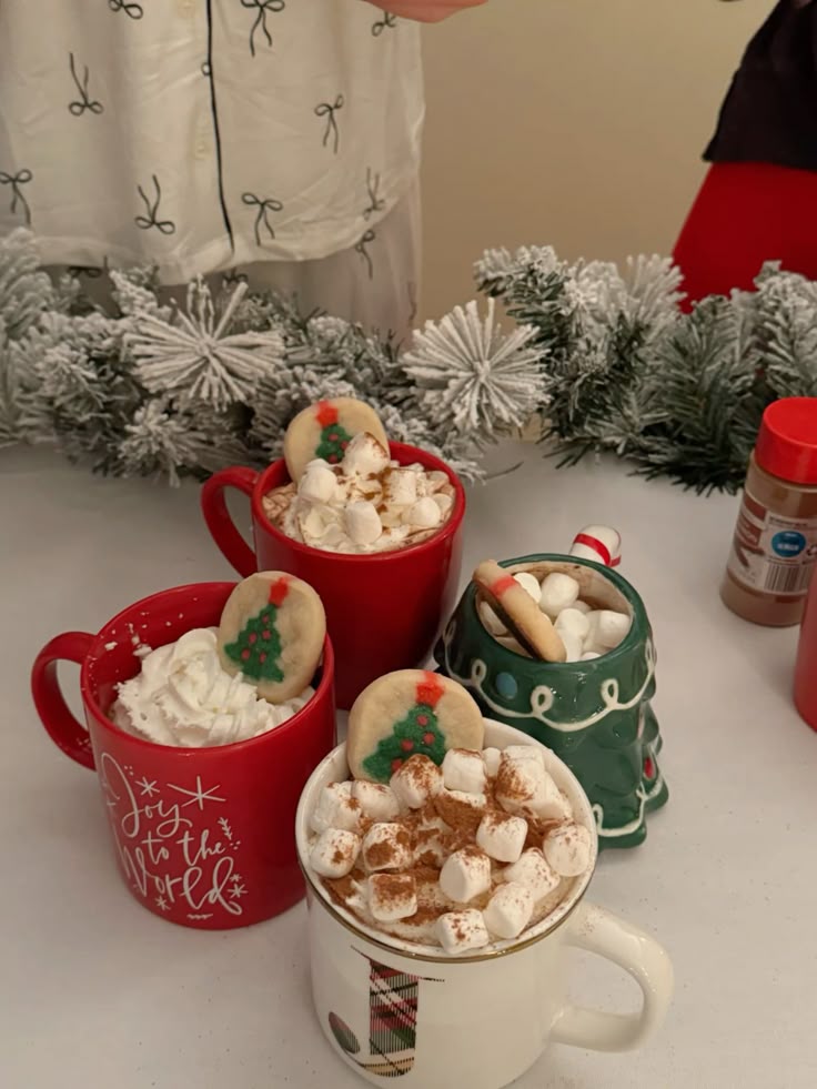 Cozy hot cocoa Christmas inspiration with plush textures and twinkling lights