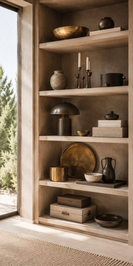 Aged brass decor
