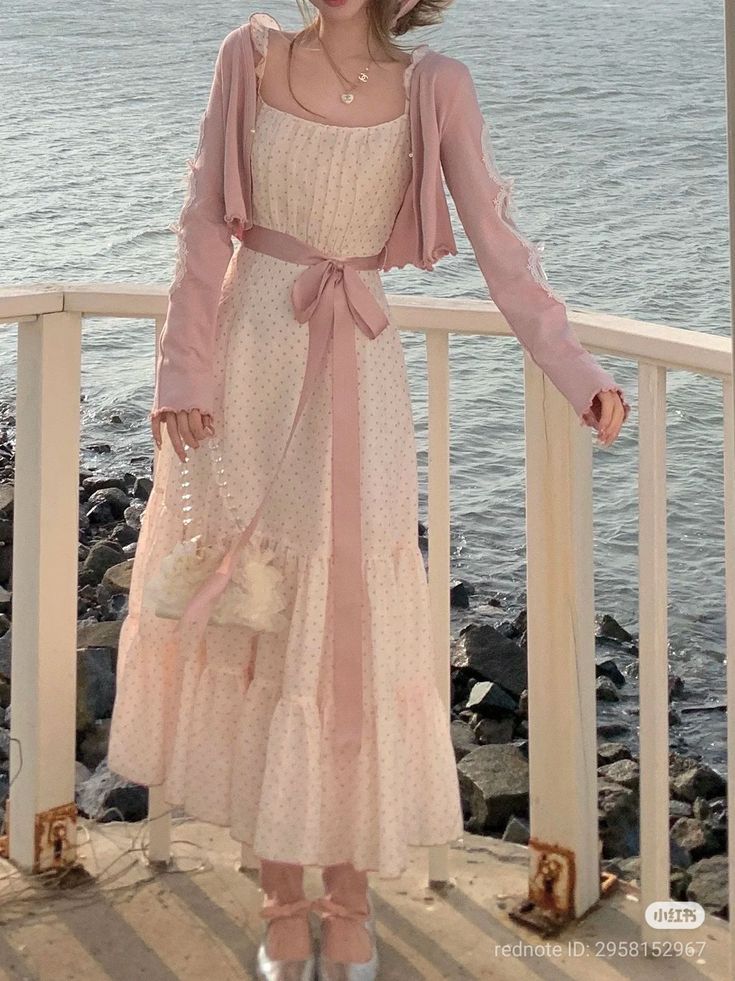 8. "Romantic Soft Pink Elegance by the Sea"