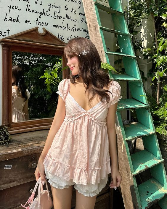 14. Soft Pink Charm: A Dreamy Spring Ensemble