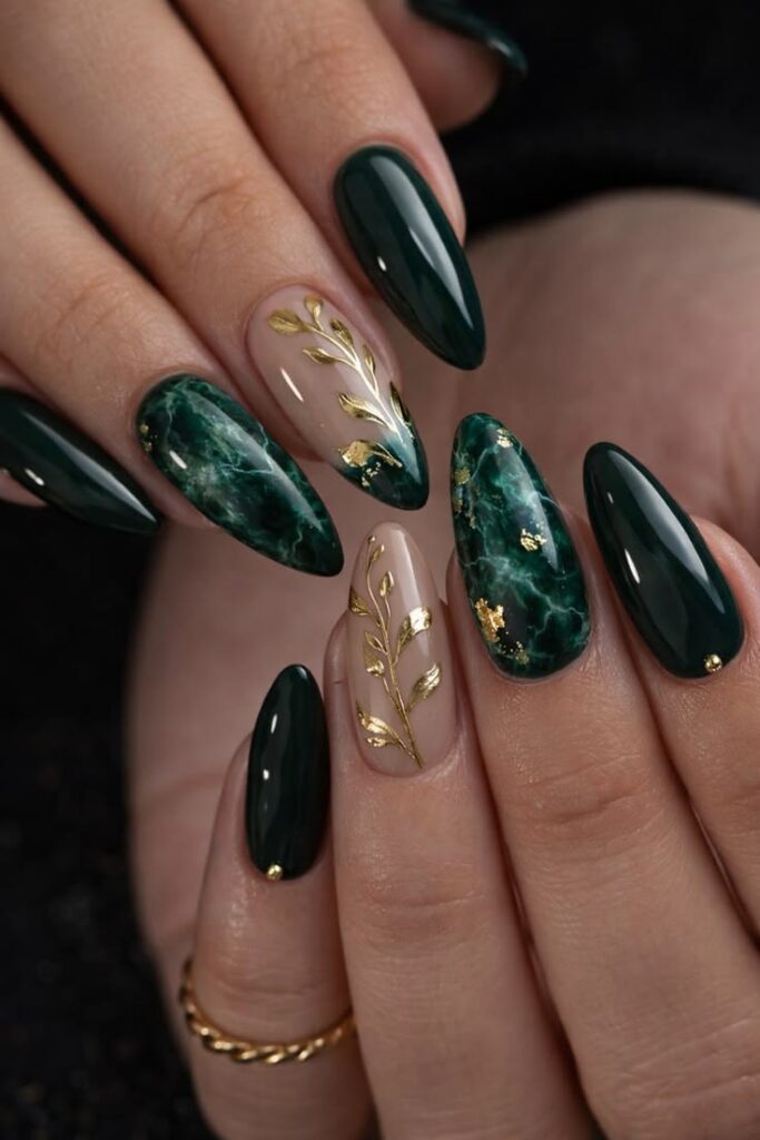 24 Gorgeous Sage Green Prom Nails That Make a Statement