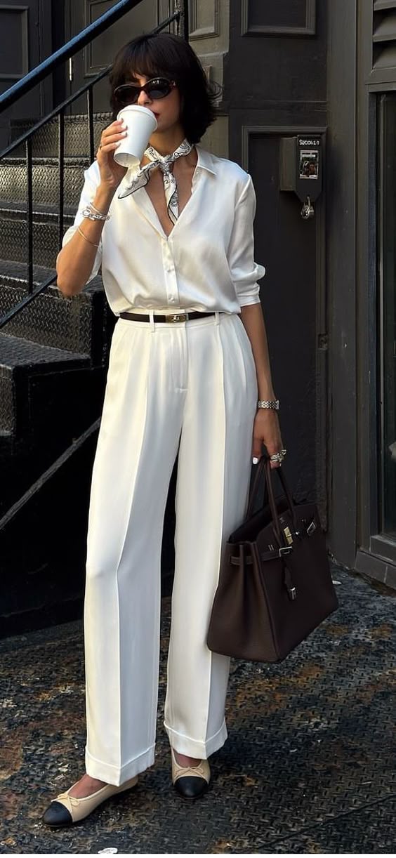 7. Effortless Elegance in Monochrome White
