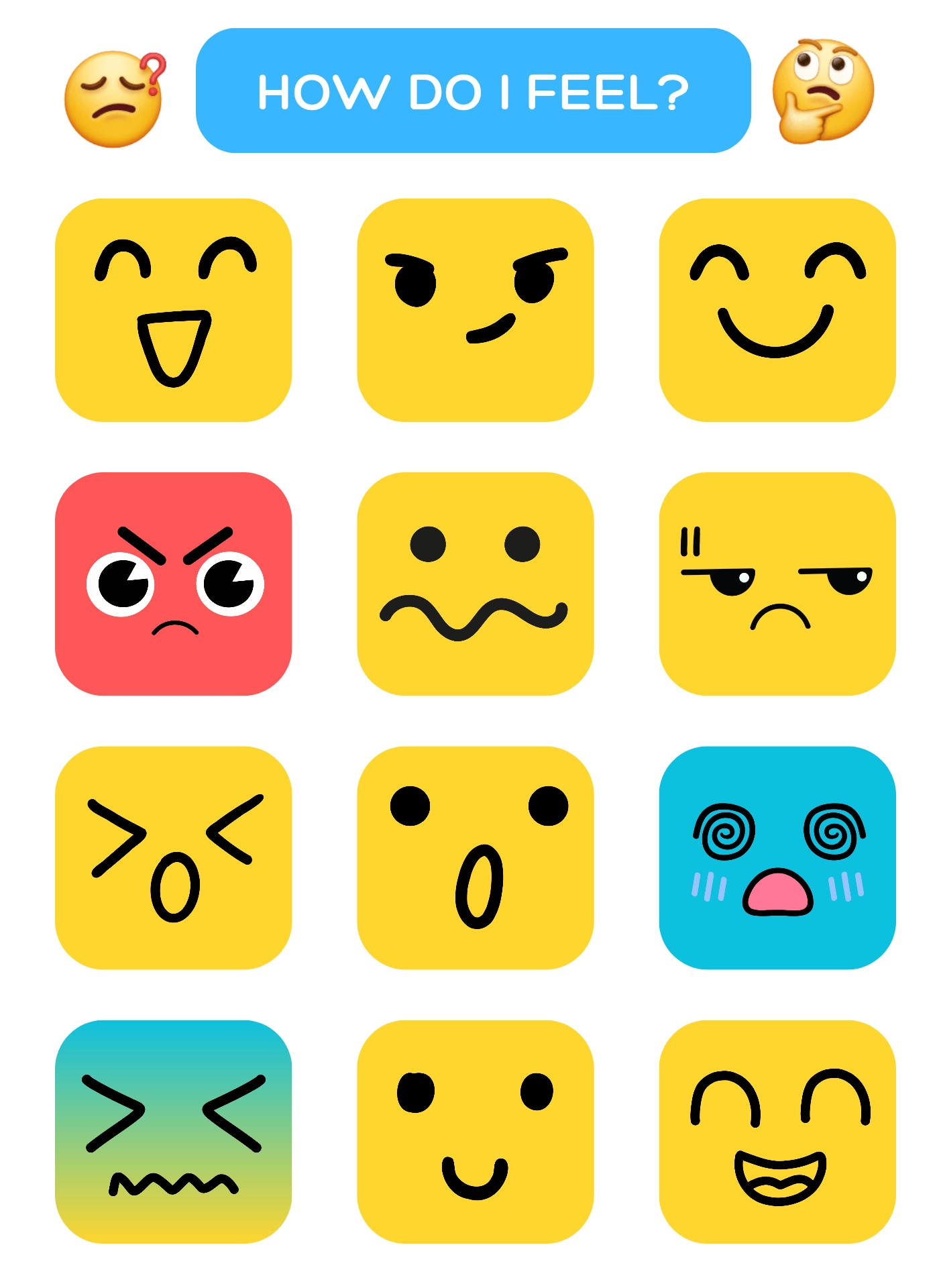 Free Printable Feelings Chart For Preschoolers